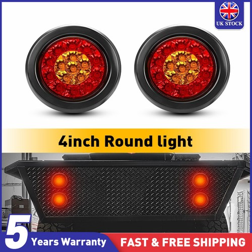 Led round rear tail light - 2x,