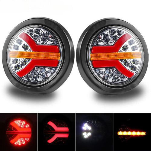 Led round rear tail - led, brake