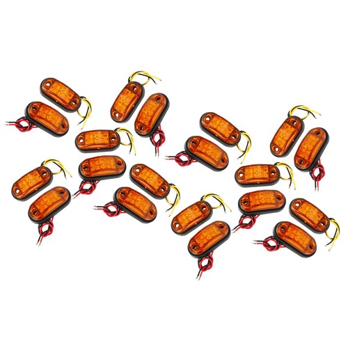 20pcs amber led light oval - 20pcs,