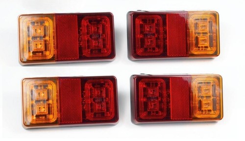 Rear 12v 24v rectangular - 4x,